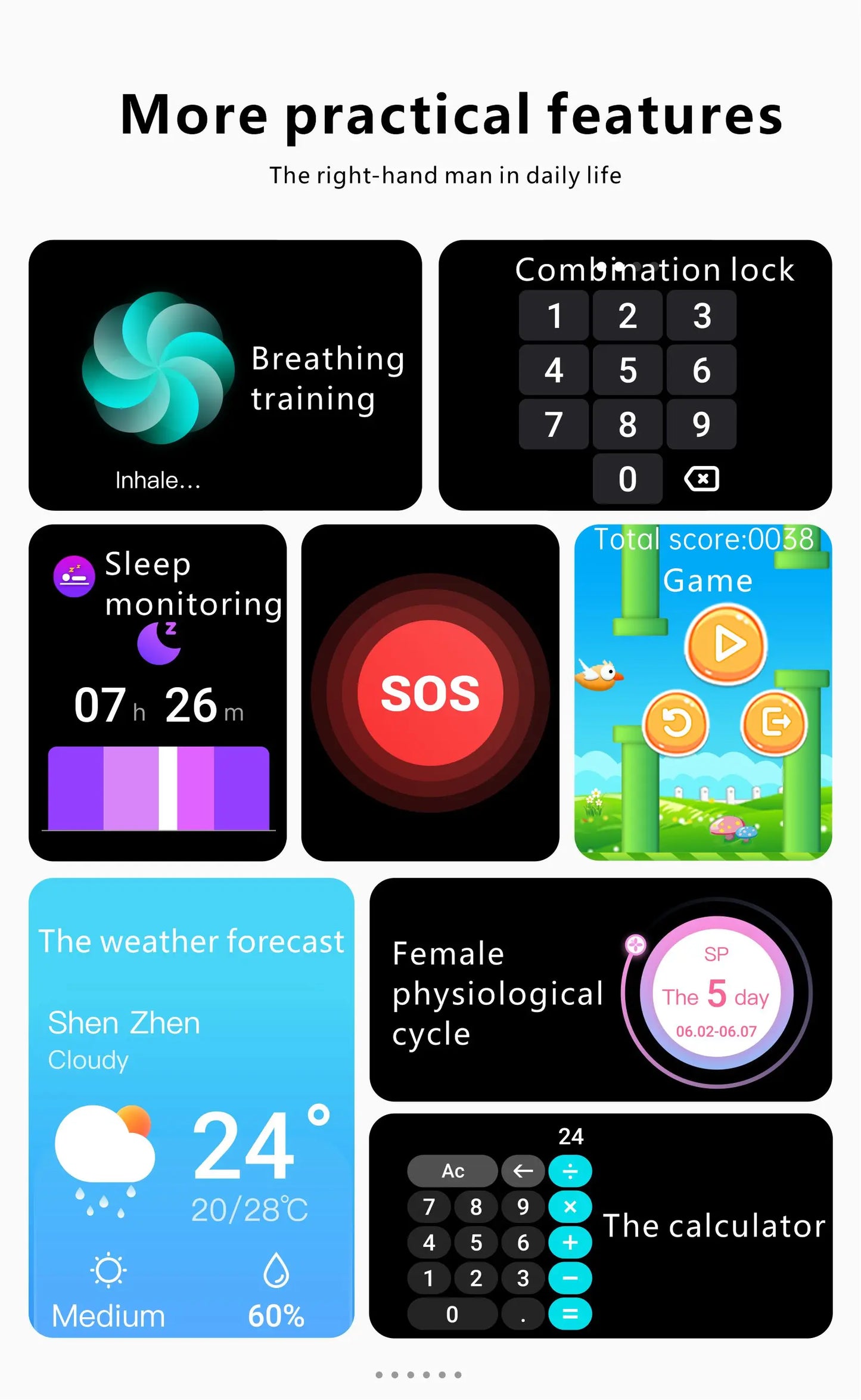 Bluetooth Fitness and Activity Tracker Smartwatch
