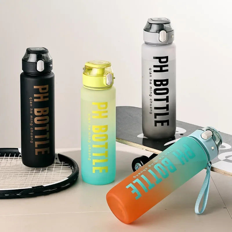 Large Capacity 1 Litre Leakproof Sports Water Bottle with Straw