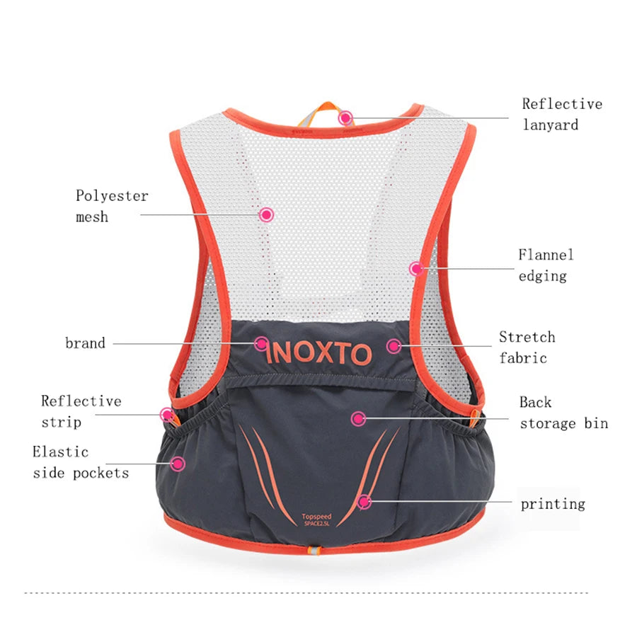 Ultra Lightweight Hydration Vest ,Running Backpack Suitable For Marathon, Hiking, Cycling