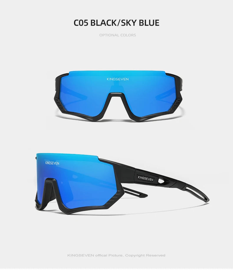 KINGSEVEN Cycling Sunglasses , MTB / Road, UV400 Polarized Eye Protection