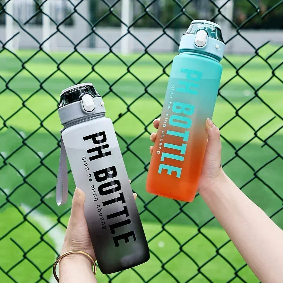 Large Capacity 1 Litre Leakproof Sports Water Bottle with Straw