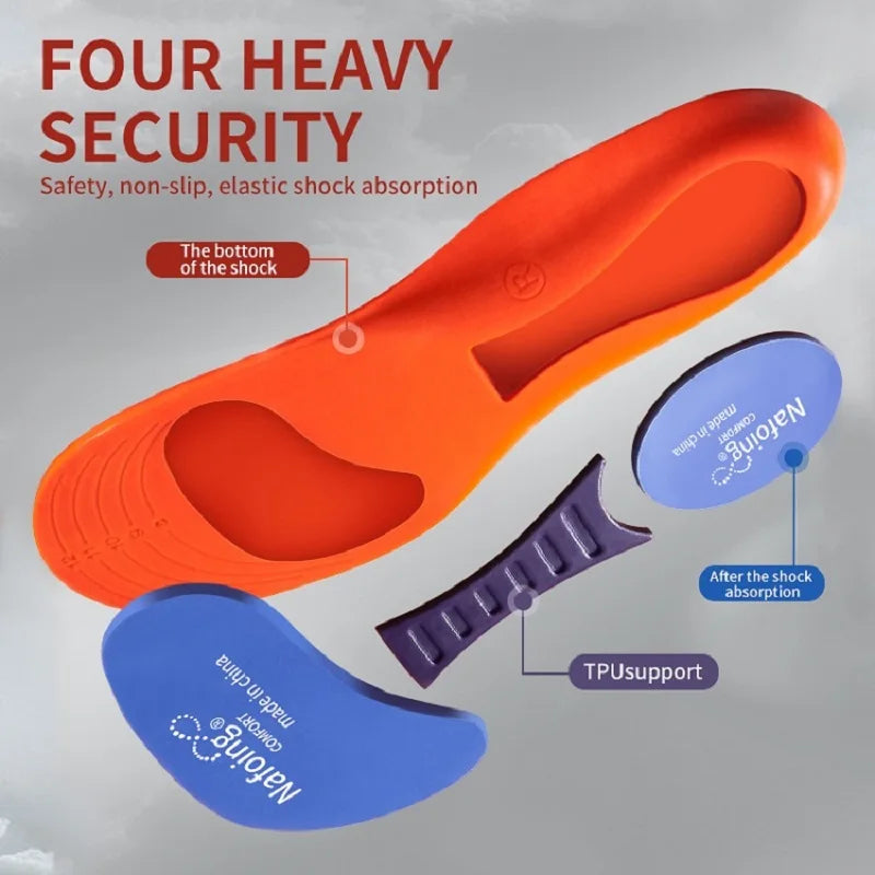 Orthopedic Insoles, Shock Absorption Breathable Shoes Insole for Running