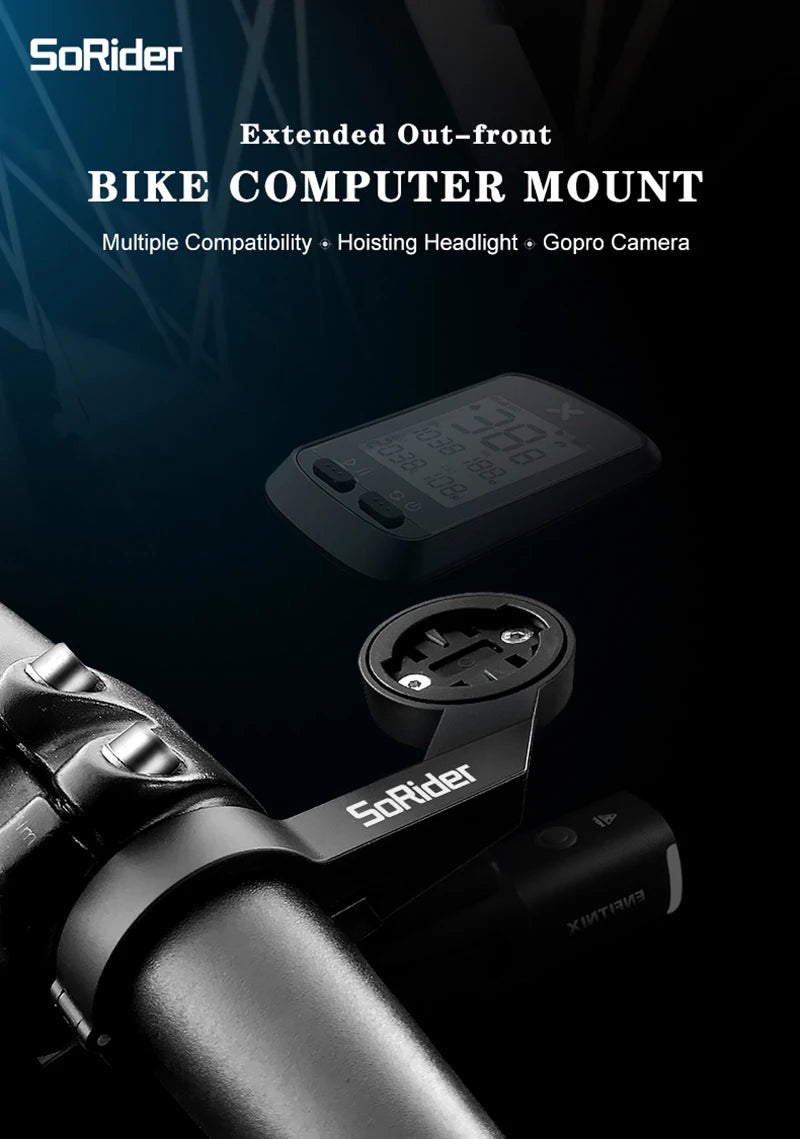XOSS Vortex Speed + Cadence Sensor + Heart Rate Monitor With Bike Computer Mount For GARMIN