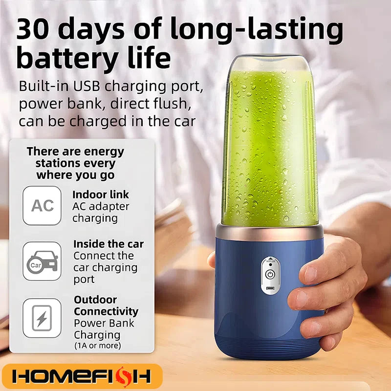 Wireless Portable Juicer, Blender 400ml