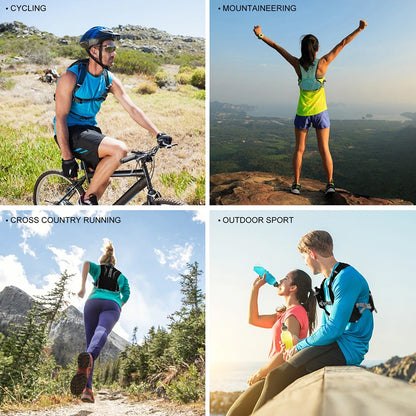Trail Running 2-5L Ultralight Backpack, Hydration Jogging Vest With Water Bottles 500ML