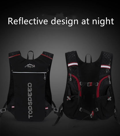 Trail Running 2-5L Ultralight Backpack, Hydration Jogging Vest With Water Bottles 500ML