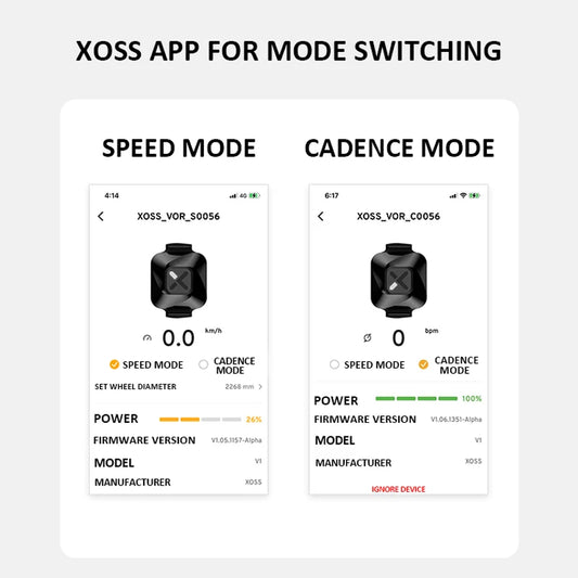 XOSS Vortex Speed + Cadence Sensor + Heart Rate Monitor With Bike Computer Mount For GARMIN