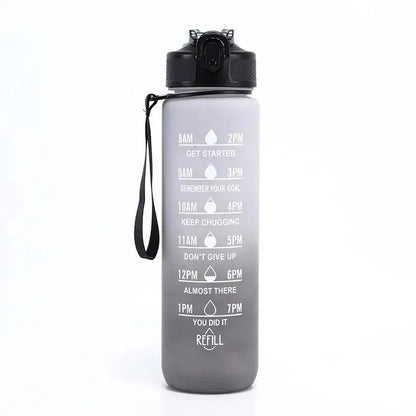 32 Oz Leakproof Water Bottle-Featuring motivational time markers