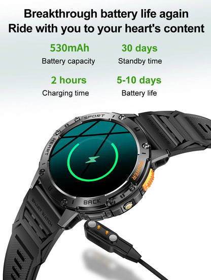 Waterproof Sport Smartwatch With Flashlight