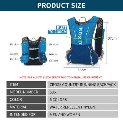 5L Lightweight Hydration Vest, Running Backpack, Suitable for Marathon, Hiking, Cycling