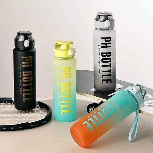 Large Capacity 1 Litre Leakproof Sports Water Bottle with Straw