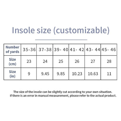 Orthopedic Insoles, Shock Absorption Breathable Shoes Insole for Running