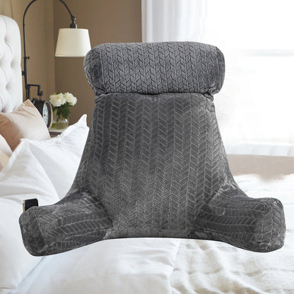 Reading Pillow, Back Support Pillow for Sitting in Bed With Arms, Back Bed Rest Pillow