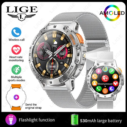Waterproof Sport Smartwatch With Flashlight