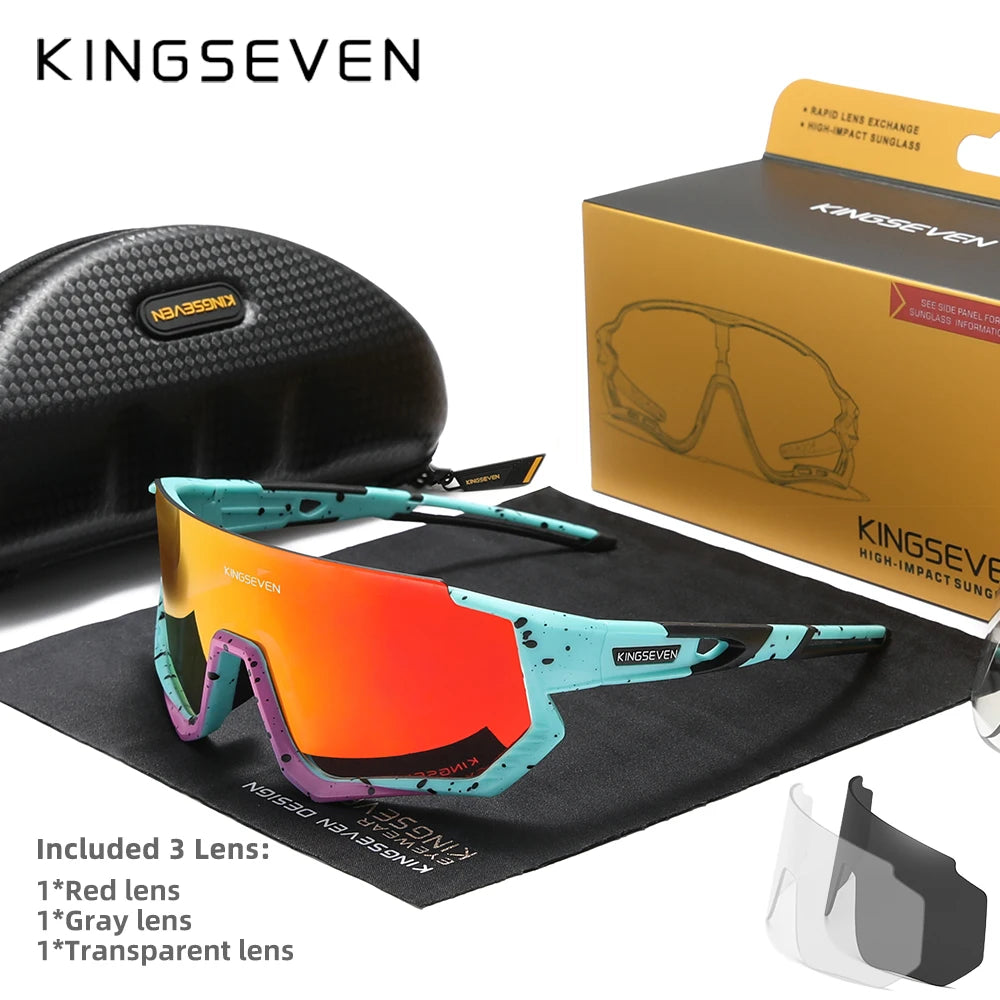 KINGSEVEN Cycling Sunglasses , MTB / Road, UV400 Polarized Eye Protection