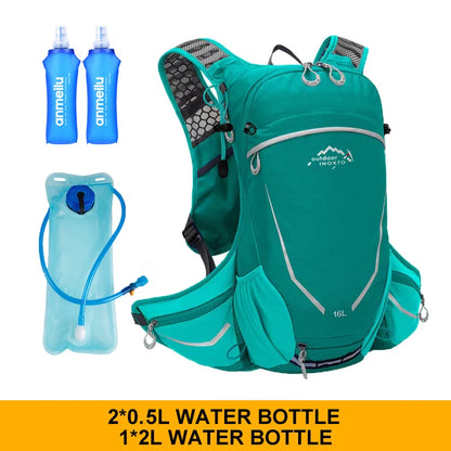 Ultralight 16L Backpack,  Hydration Backpack For Running, Hiking, Cycling with 2L or 3L Water Bladder / Bottles (Optional)