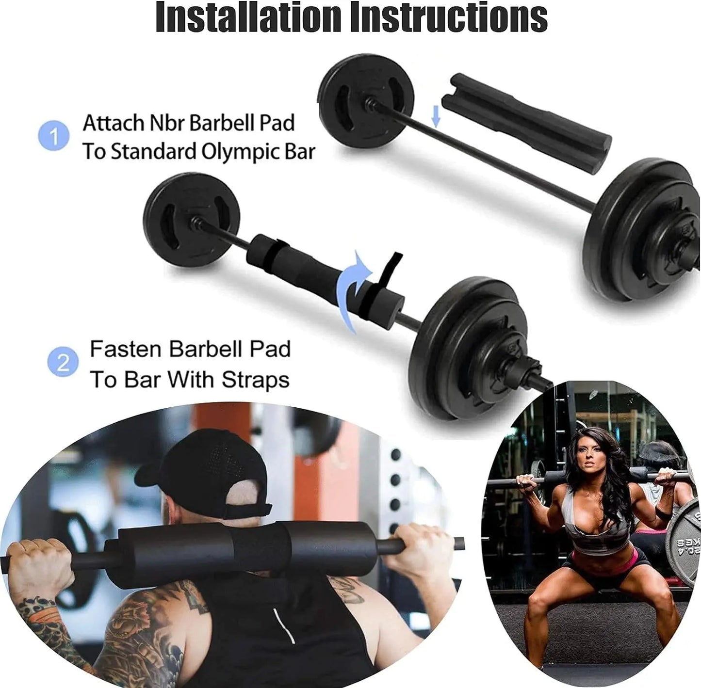 Barbell Shoulder Pad, Non-slip, Gym / Fitness Neck Protection Pad