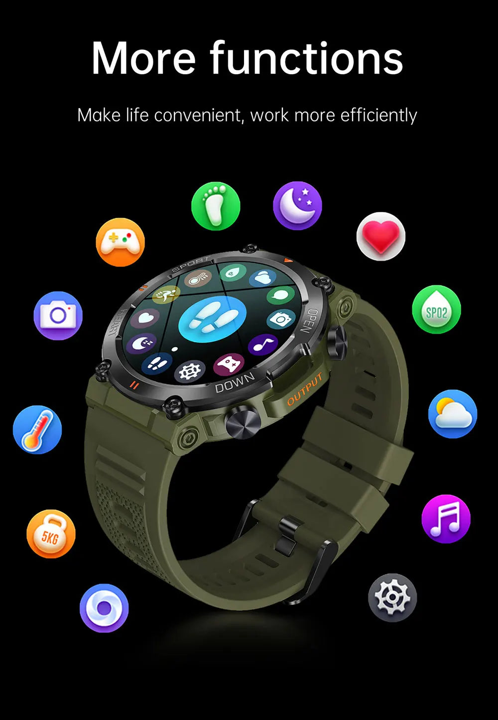 Bluetooth Fitness and Activity Tracker Smartwatch