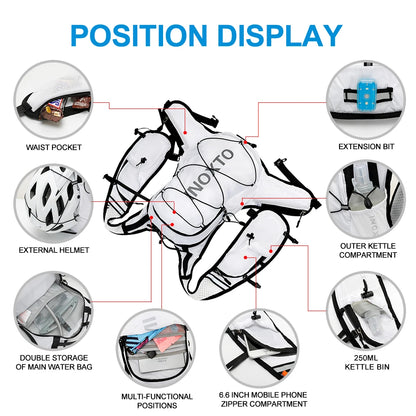 Lightweight Hydration Vest, Backpack for Cycling, Running, Hiking