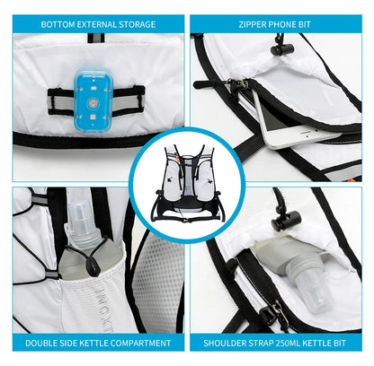 Lightweight Hydration Vest, Backpack for Cycling, Running, Hiking