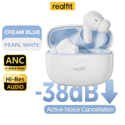 Realfit F3 ANC Active Noise Cancellation  Stereo Bluetooth Earphones