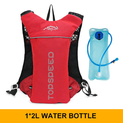 Trail Running 2-5L Ultralight Backpack, Hydration Jogging Vest With Water Bottles 500ML
