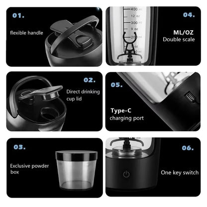 650ML Rechargeable Multifunctional Mini Portable Shaker Cup