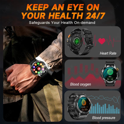Waterproof Sport Smartwatch With Flashlight