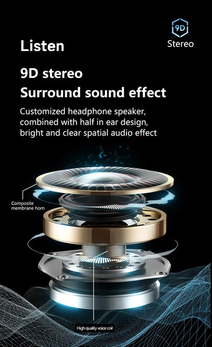 Touch Control Bluetooth 5.3  Stereo Waterproof Earphones